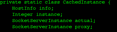 Java Proxies SocketServerInstance Proxy - cacheinstance